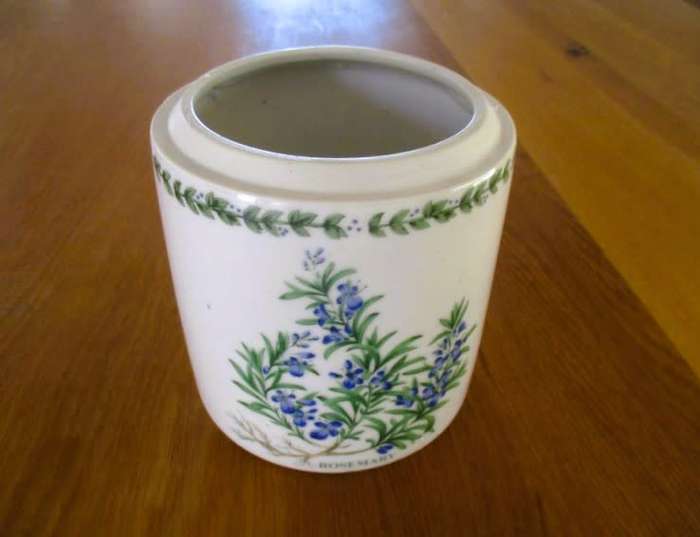 Large Wiesenthal Porzellan, Germany vase/jar/utensil holder - Herb garden no. 46418