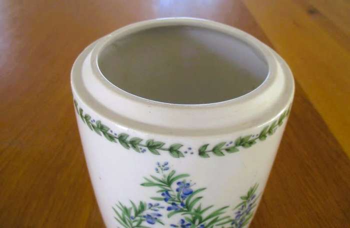 Large Wiesenthal Porzellan, Germany vase/jar/utensil holder - Herb garden no. 46418