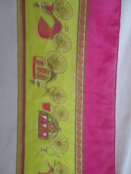 A beautiful large soft shawl/throw with romantic stage coach design