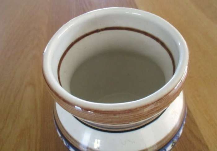 Large vintage hand painted vase - signed