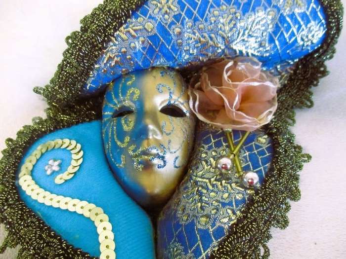 Vintage Venetian wall art mask - beautifully ornate