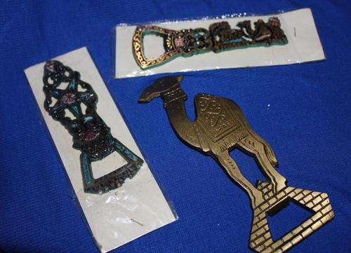 THREE SOUVENIR BOTTLE OPENERS FROM ISRAEL (METAL)