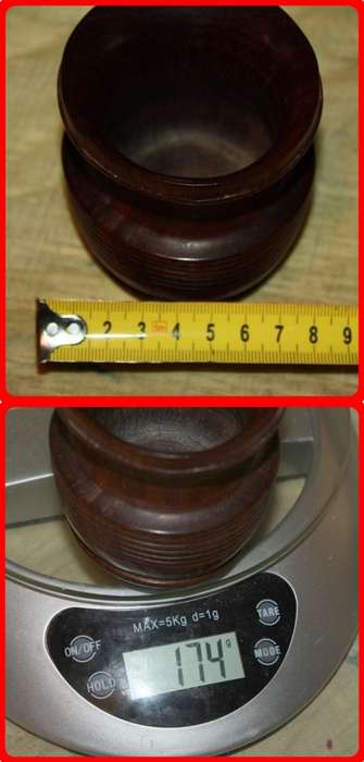 VINTAGE TURNED WOOD TREEN CONTAINER