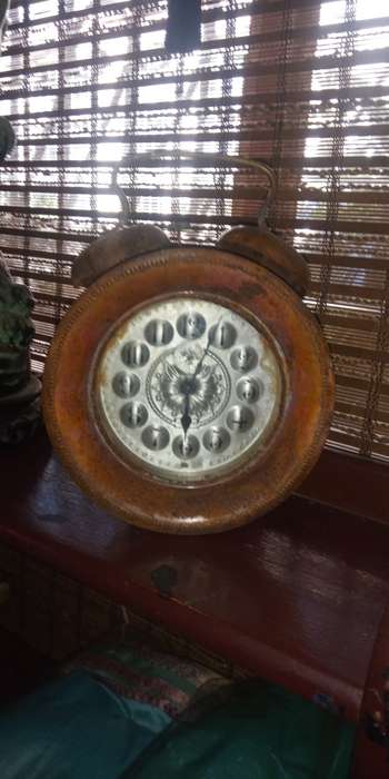 Very large vintage double Bell alarm clock with great overall patina. Not in working order