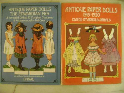 2 PAPER DOLLS BOOK (EDWARDIAN ERA AND 1915-1920 ERA) - BOTH BOOKS PUBLISHED IN THE 1970'S
