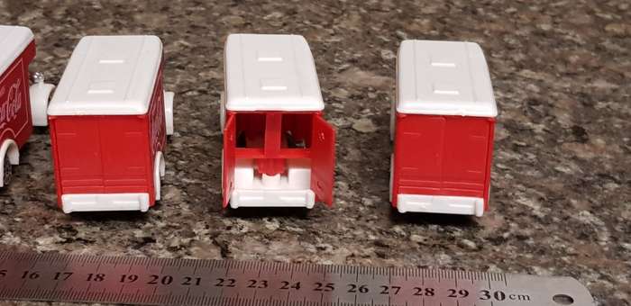 6 x Vintage Coca-Cola Spanish Toy Trucks (sold together as one lot)