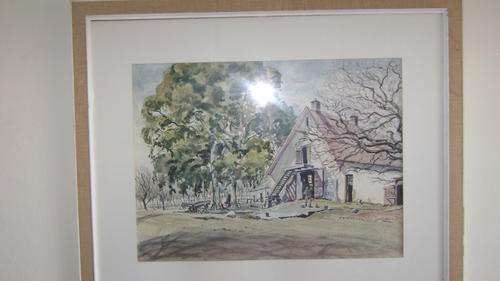 Watercolour by F Bauer