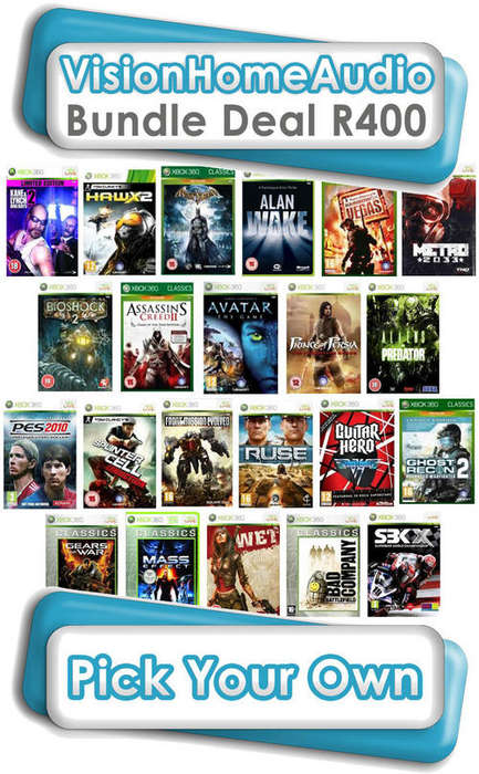 Create Your Own Bundle Deal: Any 2 Games For Only R400.00 (XBox 360) Brand New (Sealed)