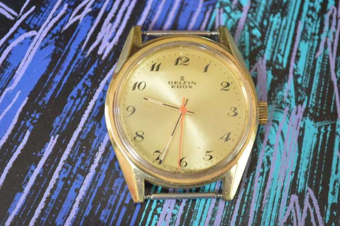 Vintage Delfin Edox Swiss mens watch