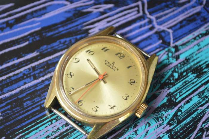 Vintage Delfin Edox Swiss mens watch