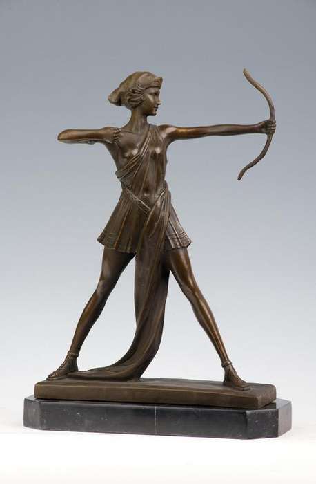 DIANA THE HUNTER "DIANA NEMORENSIS" BRONZE AFTER PIERRE LE FAGUAYS