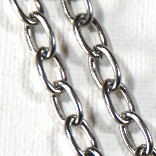 Stainless Steel Cable Link Chain, oval chain, 304 steel, 7x4x1mm, sold per meter