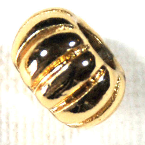 Alloy European Beads, Rondelle, gold plated