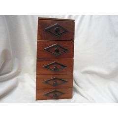 VERY RARE ROSEWOOD TRINKET "CHEST OF DRAWERS"