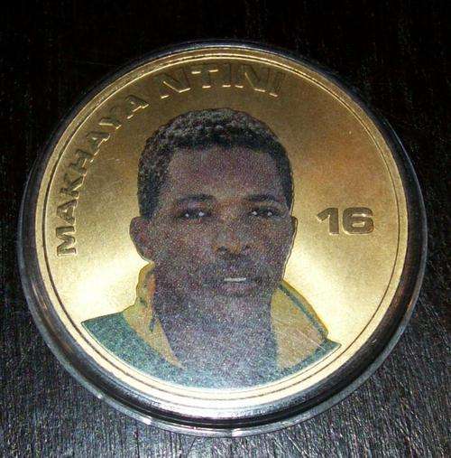 RARE Makhaya Ntini - ICC Cricket World Cup 2003 GOLD COIN.