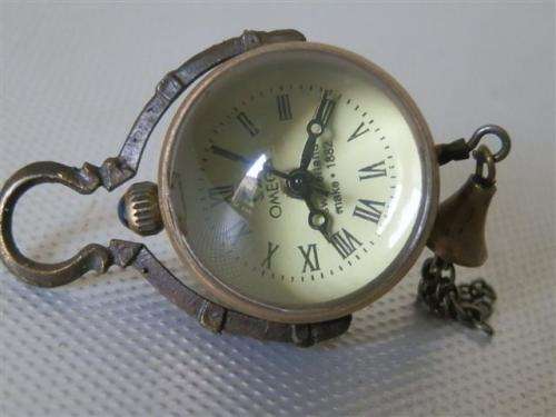 Unique antique Omega lady`s globe wind-up pocket watch, marked 1882 on face - working