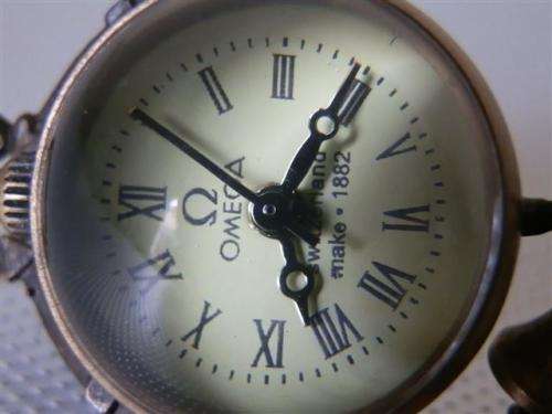 Unique antique Omega lady`s globe wind-up pocket watch, marked 1882 on face - working