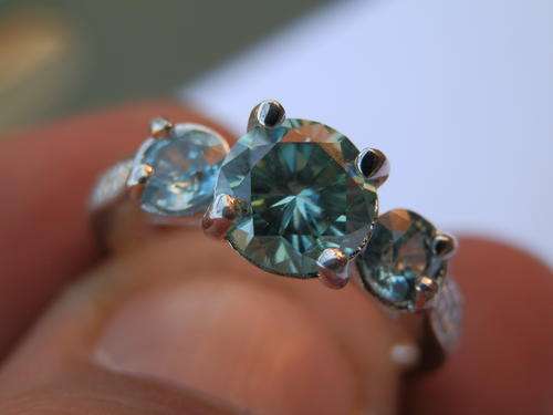 New sterling silver 1.17 ct moissanite diamond and zircon ring - thirty (30) days to pay