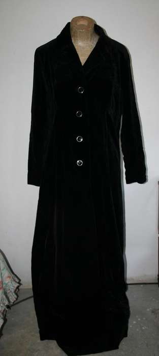 Vintage Black Velvet Coat size:L