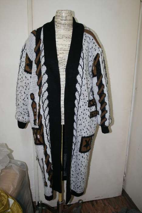Vintage Knitted Coat Size:L