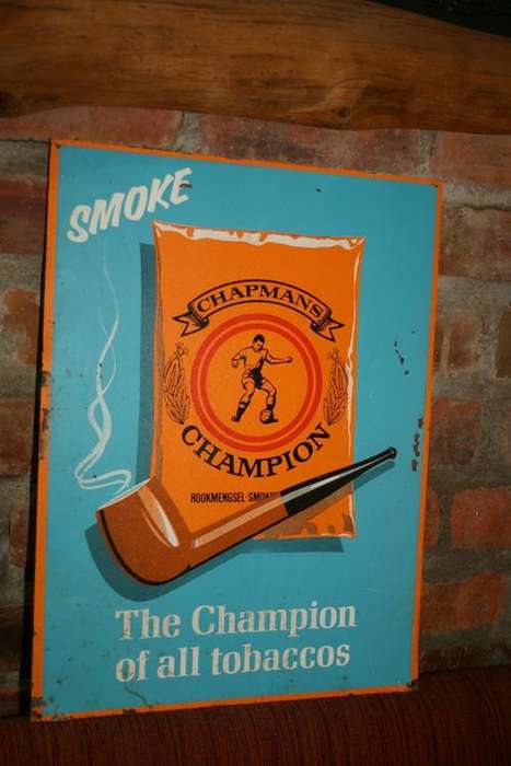 Chapmans Tobacco tin sign
