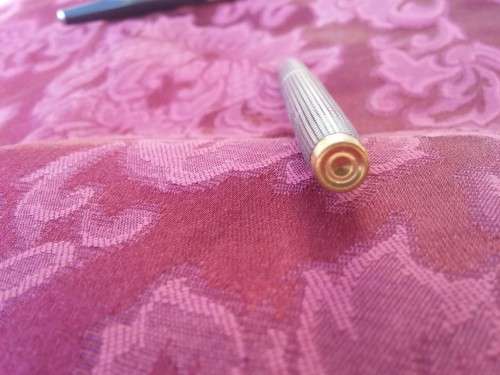 Parker 75 Sterling silver Fountain Pen - 14k  solid Gold "Fine" Nib Date marked Q