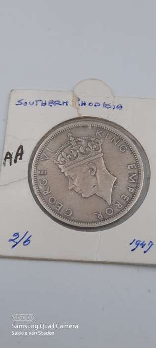 1947 Southern Rhodesia Half Crown