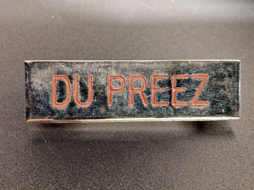 Du Preez badge