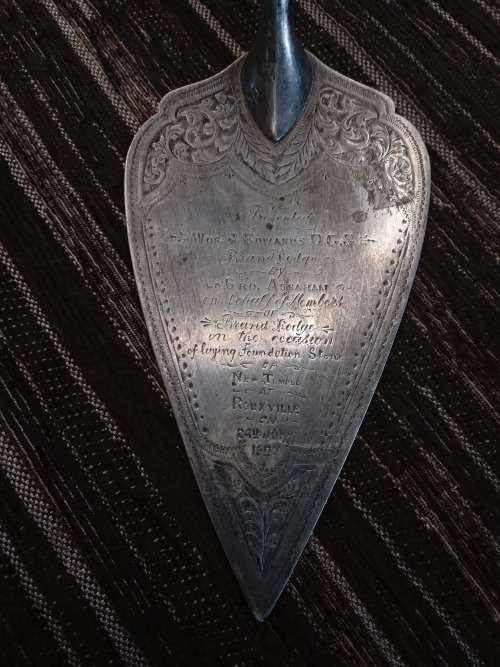 Sterling silver ceremonial trowel date 24th July 1807