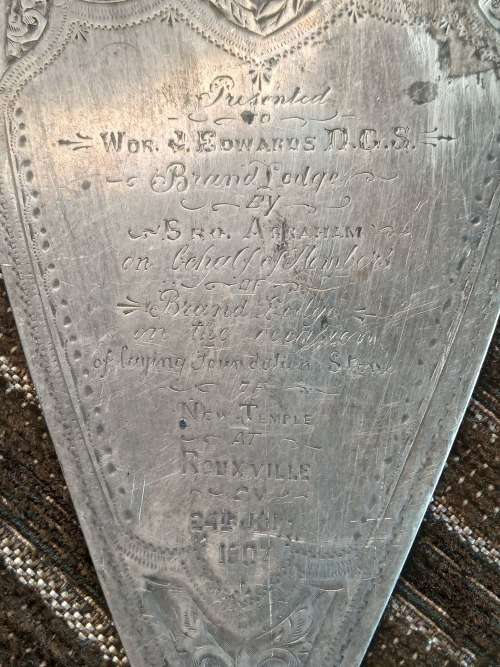 Sterling silver ceremonial trowel date 24th July 1807