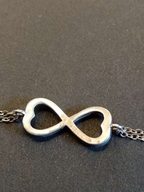 Sterling silver Eternity bracelet 21.5 cm