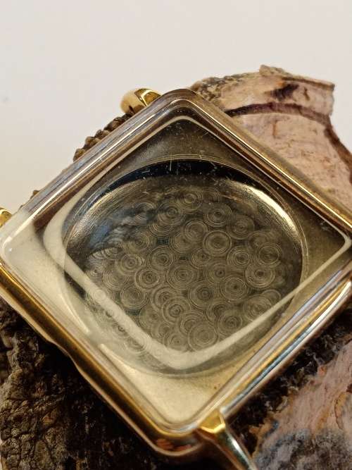 Square new old stock watch cases 29mm crystal intact