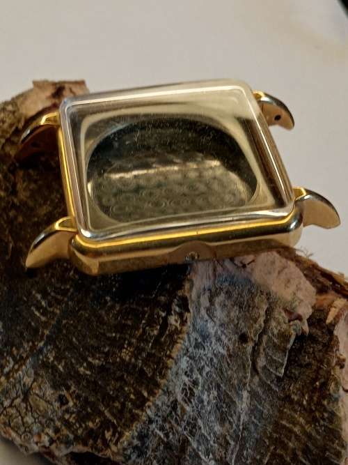 Square new old stock watch cases 29mm crystal intact