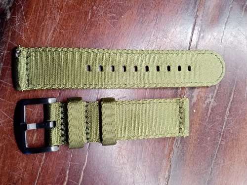 2 Piece nato wrist watch strap 22mm Green