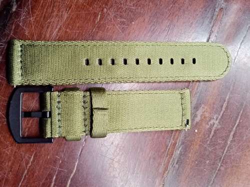 2 Piece nato wrist watch strap 22mm Green