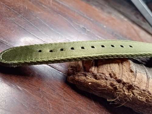 2 Piece nato wrist watch strap 22mm Green