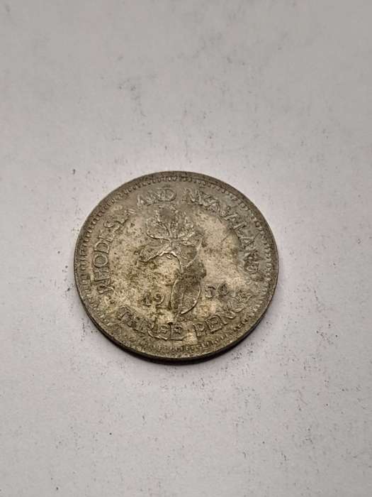 Rhodesia and Nyasaland three pence 1956