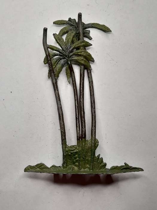Vintage lead tree diorama scene accessory