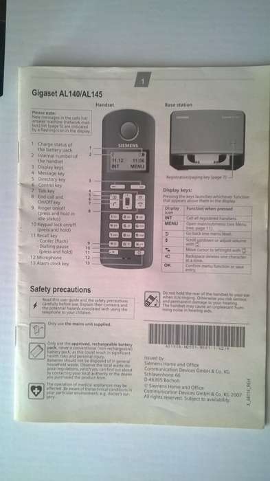 Siemens gigaset al14h cordless duo phones