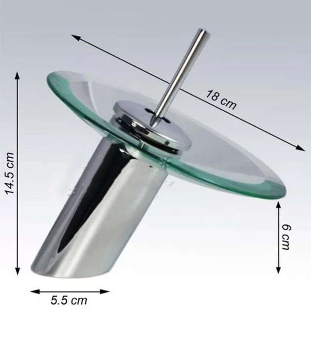 *LOCAL STOCK* Modern Style Kitchen Bathroom Vessel Glass Waterfall Tub Vanity Sink Faucet Tap