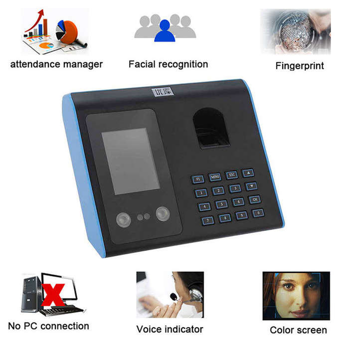 **LOCAL STOCK**Face Recognition Fingerprint Time Attendance Manager 1000 Face Capacity