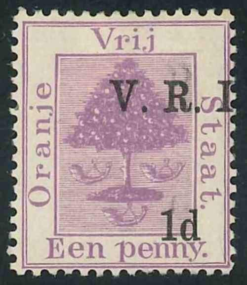 Orange Free State 1900 Surcharged (1d on 1d) stamps (SACC 50) with Variety (*)