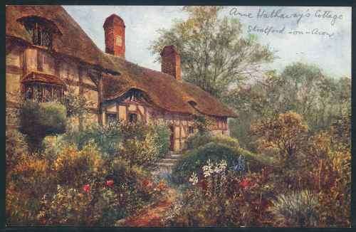 Great Britain "Anne Hathaway's Cottage" Postcards from Original Water Colour Drawings x (3)