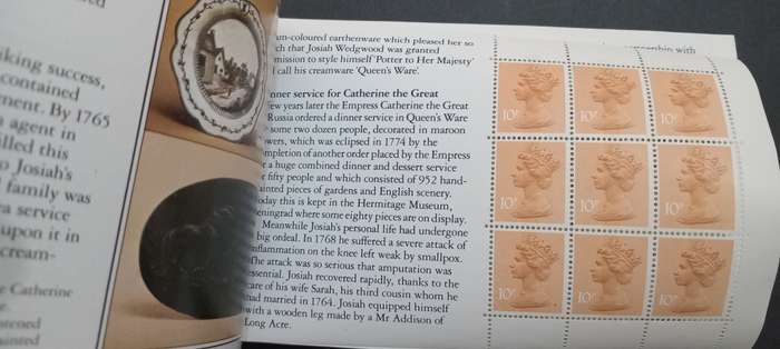 Great Britain Boocklet 3£ Story of  with stamps and story of Wedgwood