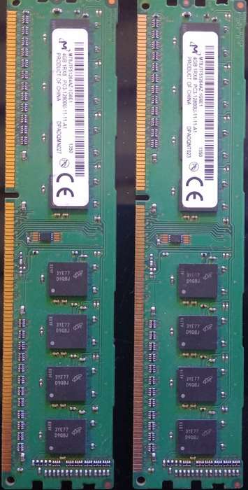 2x4GB RAM Stick Set DDR3/PC3 1600MHZ