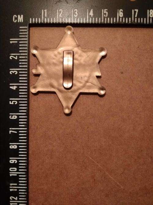 Vintage Bravestarr Brave Starr Plastic Marshal Toy Badge