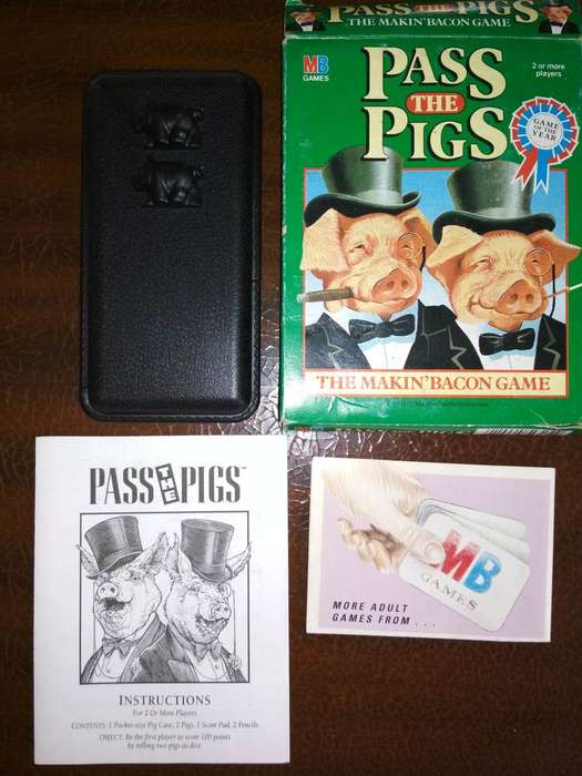 Vintage Pass The Pigs MB Game