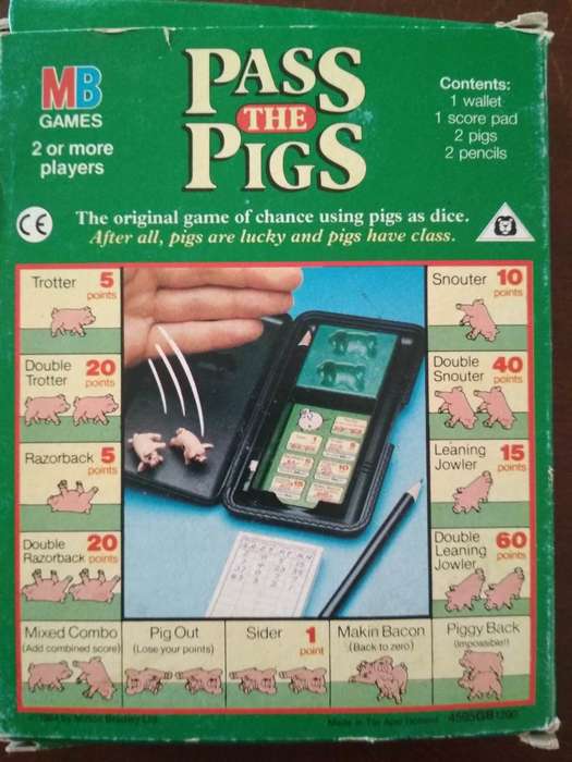 Vintage Pass The Pigs MB Game