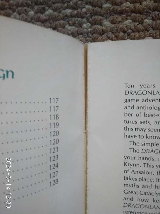 Vintage 1993 Advanced Dungeons & Dragons 2nd edition Player`s Guide to the Dragon Lance Campaign