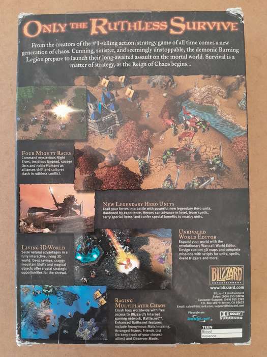 Boxed Warcraft 3 Reign of Chaos PC Game With Booklet